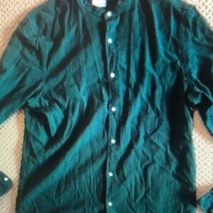 Green Button-Up Shirt